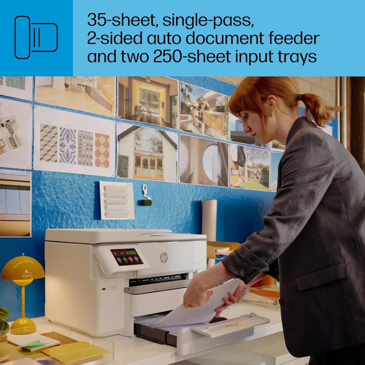 Officejet Pro 9730E Wide Format Wireless All-In-One Color Inkjet Printer, Print, Scan, Copy, ADF, Duplex Printing Best-For-Office, 3 Months of Ink Included (537P6A) - Image 10
