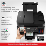 G7020 All-In-One Printer Home Office | Wireless Supertank (Megatank) Printer | Copier | Scan, | Fax and ADF with Mobile Printing, Black, Works with Alexa - Image 5
