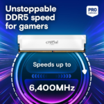 Pro DDR5 RAM 32GB Kit (2X16Gb) 6400Mhz CL38, Overclocking Desktop Gaming Memory, Intel XMP 3.0 & AMD Expo Compatible – White CP2K16G64C38U5W - Image 2
