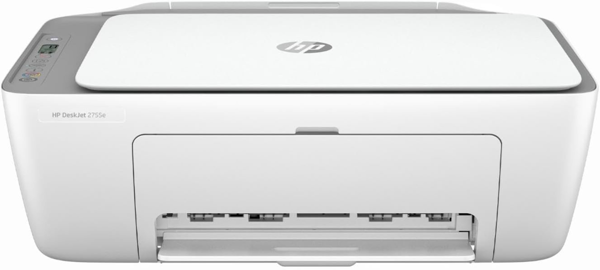 Deskjet 2755E Wireless Color Inkjet-Printer, Print, Scan, Copy, Easy Setup, Mobile Printing, Best-For Home, 3 Months of Instant Ink Included,White - Image 1