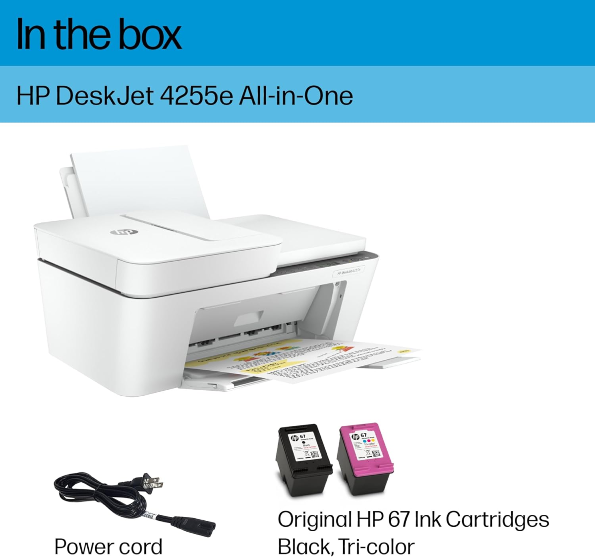 Deskjet 4255E Wireless All-In-One Color Inkjet Printer, Scanner, Copier, Best-For-Home, 3 Months of Ink Included (588S6A) - Image 6