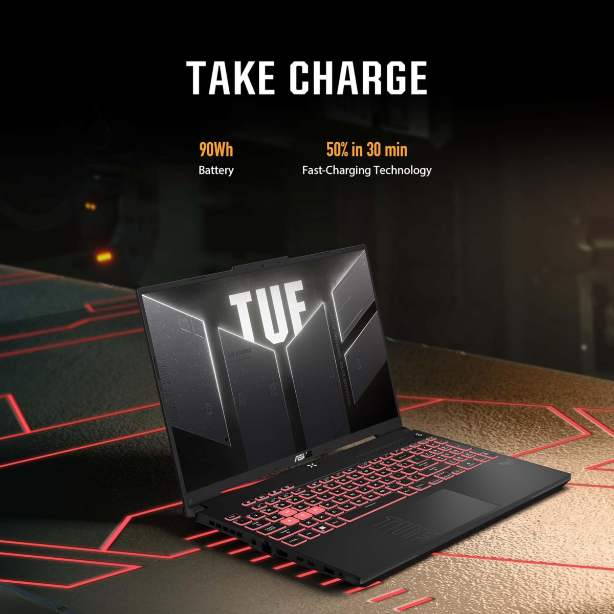 TUF Gaming A16 (2024) Gaming Laptop, 16” QHD+ 165Hz 16:10 Display, AMD Ryzen™ 9 7940HX, NVIDIA® Geforce RTX™ 4070, 16GB DDR5, 1TB Pcie Gen4 SSD, Wi-Fi 6, Windows 11, FA607PI-AS94 - Image 6