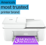 Deskjet 4255E Wireless All-In-One Color Inkjet Printer, Scanner, Copier, Best-For-Home, 3 Months of Ink Included (588S6A) - Image 3