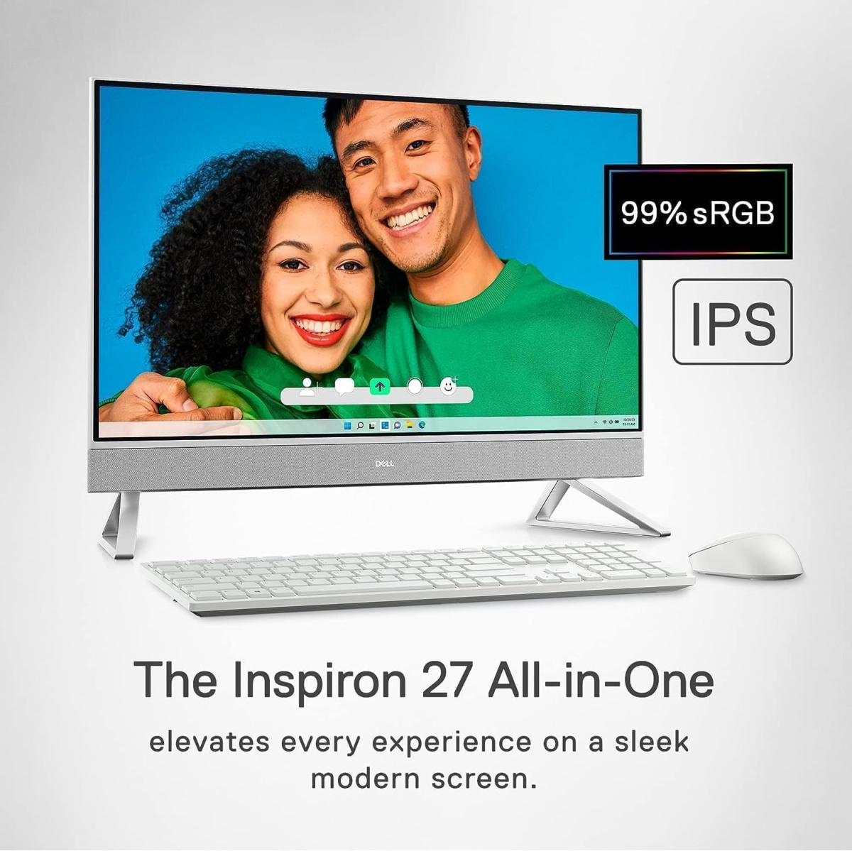 Inspiron 7730 All in One Touchscreen Desktop Computer, Core 7-150U, 64 GB RAM, 1 TB SSD, NVIDIA Geforce MX570A, Wifi 6E, Wireless KB & Mouse Combo, Windows 11 Pro & MS Office Lifetime License - Image 2