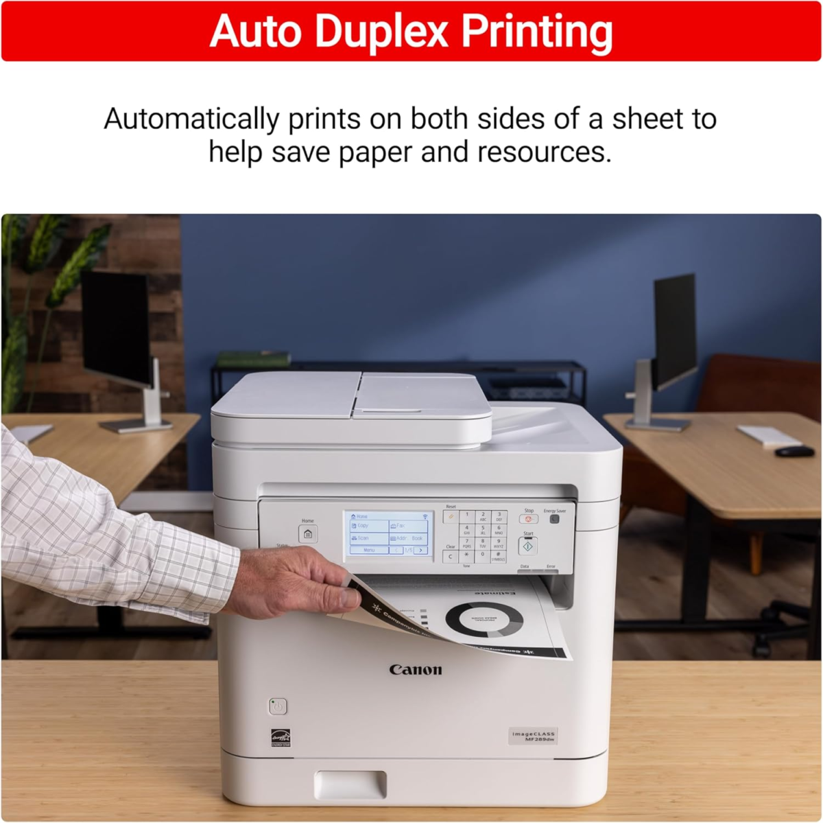 Imageclass Mf289Dw - Wireless Monochrome Laser Printer, All-In-One Print, Copy, Scan, Fax with Auto Document Feeder, 1 Year Limited Warranty, White - Image 7