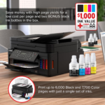 G7020 All-In-One Printer Home Office | Wireless Supertank (Megatank) Printer | Copier | Scan, | Fax and ADF with Mobile Printing, Black, Works with Alexa - Image 2