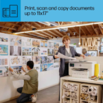 Officejet Pro 9730E Wide Format Wireless All-In-One Color Inkjet Printer, Print, Scan, Copy, ADF, Duplex Printing Best-For-Office, 3 Months of Ink Included (537P6A) - Image 15