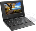 7 Inch Portable Mini Computer Laptop PC Netbook for Kids Android 12 Quad Core 32GB Wifi Built in Camera Netflix Youtube Flash Player (Black) - Image 4