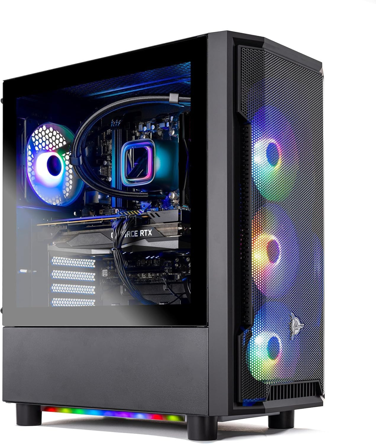 Shadow Gaming PC Desktop – Intel Core I7 13700F 2.1 Ghz, NVIDIA RTX 4060, 1TB NVME SSD, 16GB DDR4 RAM 3200, 600W Gold PSU, 360Mm AIO, 11AC Wi-Fi, Windows 11 Home 64-Bit,Black - Image 1