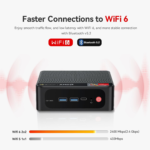 Mini PC AMD Ryzen 7 5800H (8C/16T, up to 4.4Ghz), 16GB DDR4 RAM 500GB Nvme SSD, SER5 Pro Mini Desktop Computer Support 4K@144Hz/Triple Display/Wifi6/Bt5.2/Hdmi+Dp/Home/Office/Gaming - Image 8