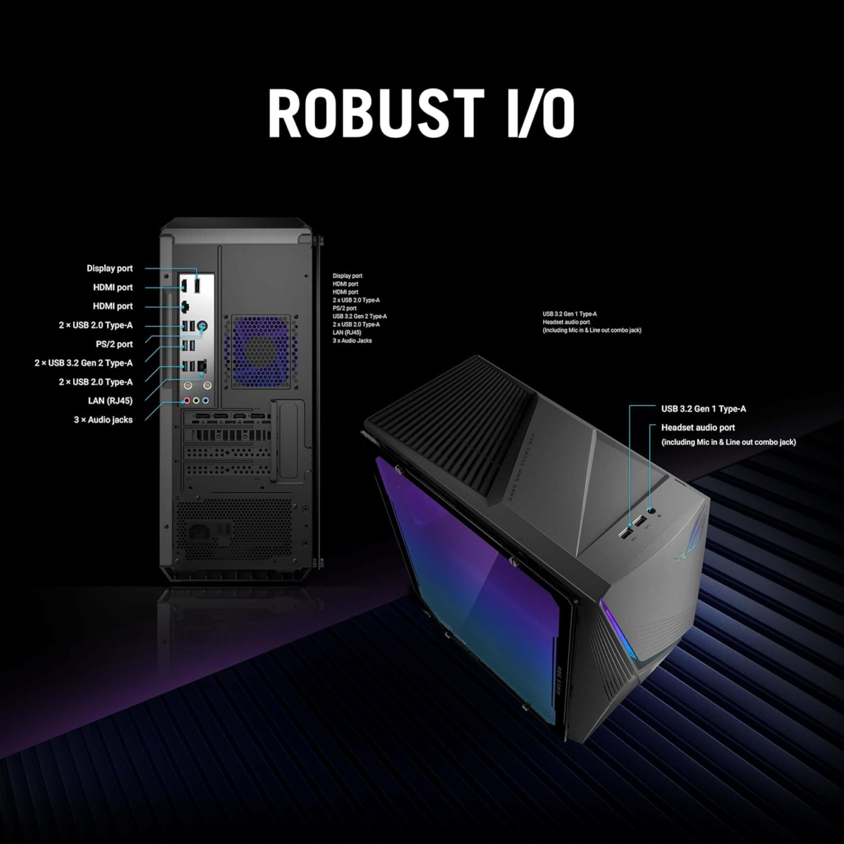 ROG G13CH (2024) Gaming Desktop PC, Intel® Core™ I7-14700F, NVIDIA® Geforce RTX™ 4060 Dual, 1TB Nvme™ Pcie® Gen4 SSD, 16GB DDR5 RAM, Windows 11, G13CHR-PS766 - Image 7
