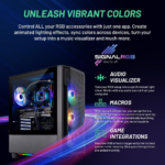 Shadow Gaming PC Desktop – Intel Core I7 13700F 2.1 Ghz, NVIDIA RTX 4060, 1TB NVME SSD, 16GB DDR4 RAM 3200, 600W Gold PSU, 360Mm AIO, 11AC Wi-Fi, Windows 11 Home 64-Bit,Black - Image 2