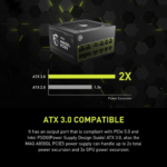 MAG A850GL PCIE 5 & ATX 3.0 Gaming Power Supply - Full Modular - 80 plus Gold Certified 850W - Compact Size - ATX PSU - 10 Year Warranty - Image 5