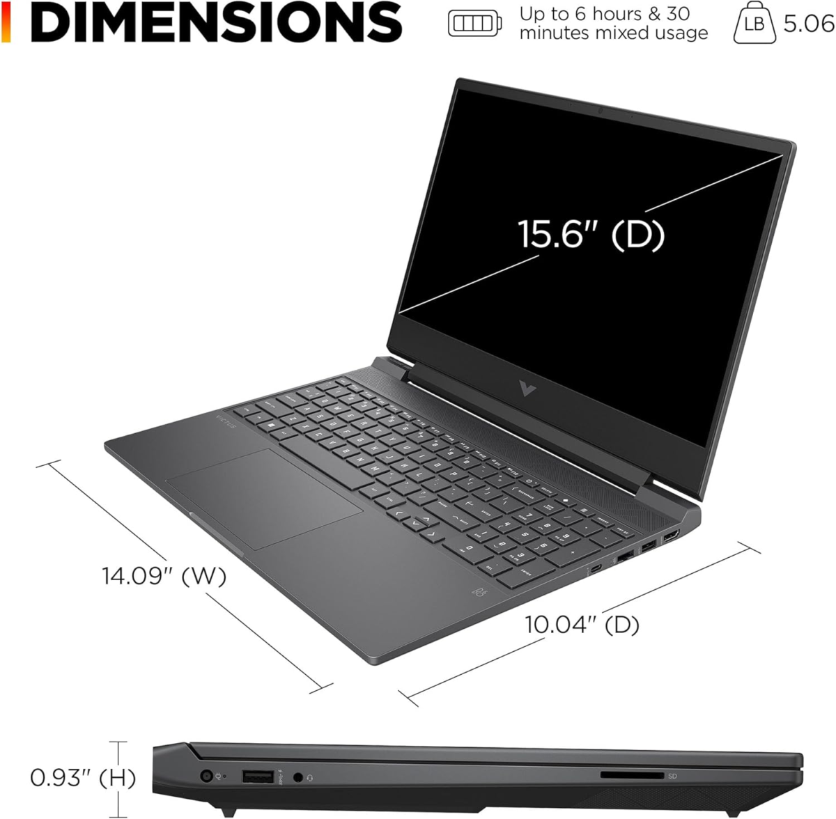 Victus 15.6 Inch Laptop, FHD 144Hz Display, Intel Core I5-12450H, 8 GB RAM, 512 GB SSD, NVIDIA Geforce RTX 2050 GPU (4 GB Dedicated), Windows 11 Home, 15-Fa1029Nr (2024) - Image 5