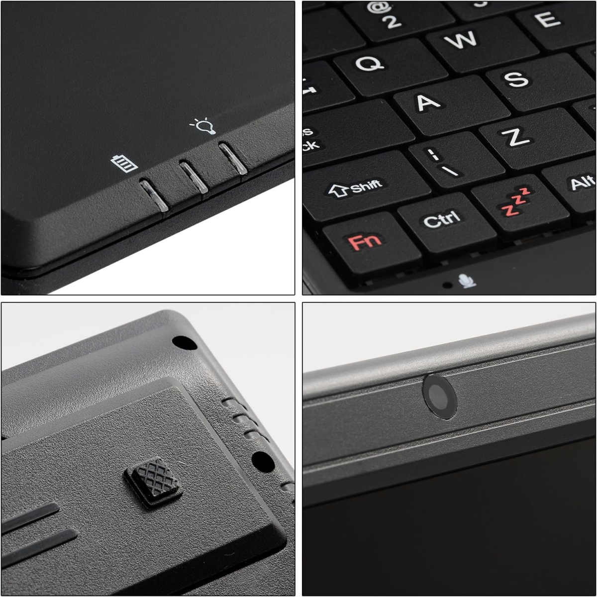 7 Inch Portable Mini Computer Laptop PC Netbook for Kids Android 12 Quad Core 32GB Wifi Built in Camera Netflix Youtube Flash Player (Black) - Image 5