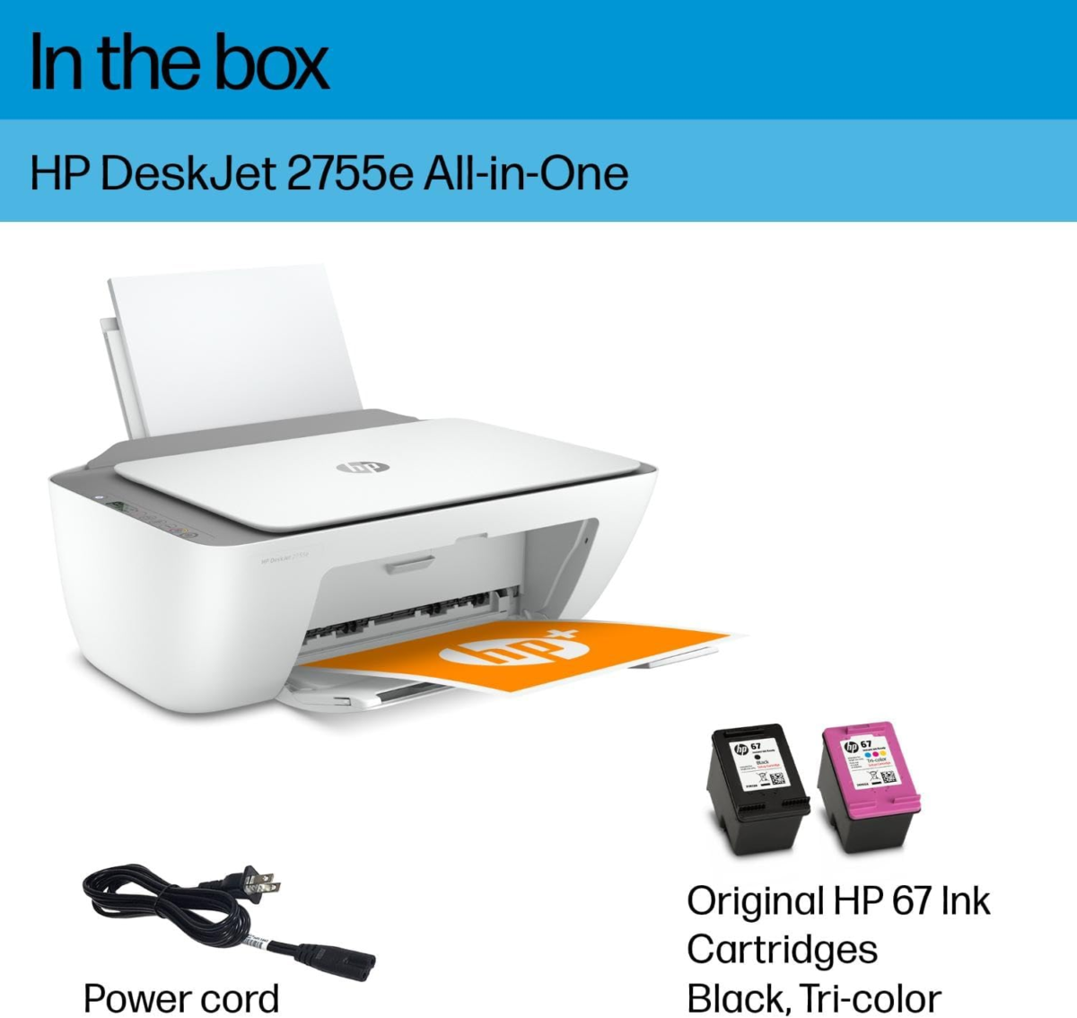 Deskjet 2755E Wireless Color Inkjet-Printer, Print, Scan, Copy, Easy Setup, Mobile Printing, Best-For Home, 3 Months of Instant Ink Included,White - Image 5