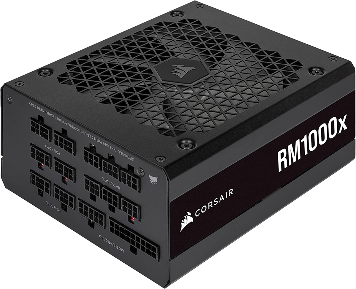 Rm1000X Fully Modular ATX Power Supply - 80 plus Gold - Low-Noise Fan - Zero RPM - Black - Image 1
