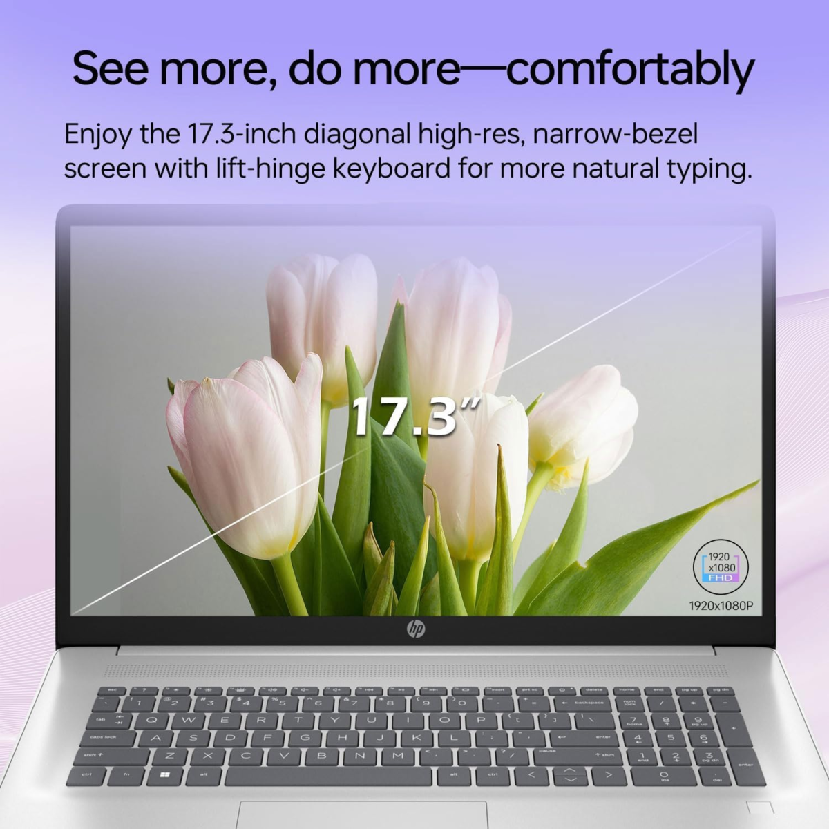 Essential Laptop, 17.3" FHD Display, Intel Core I5-1334U, 32GB RAM, 2TB Pcie M.2 SSD, Wi-Fi 6, Webcam, Backlit Keyboard, Windows 11 Home, Silver - Image 3